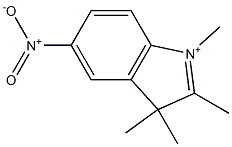 5-Nitro-1,2,3,3-tetramethyl-3H-indolium Struktur