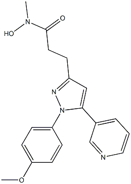 3-[1-(4-Methoxyphenyl)-5-(3-pyridinyl)-1H-pyrazol-3-yl]-N-hydroxy-N-methylpropanamide Struktur