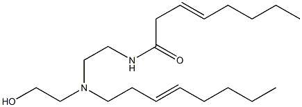 N-[2-[N-(2-Hydroxyethyl)-N-(3-octenyl)amino]ethyl]-3-octenamide Struktur