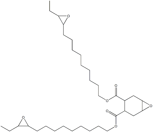 7-Oxabicyclo[4.1.0]heptane-3,4-dicarboxylic acid bis(10,11-epoxytridecan-1-yl) ester Struktur