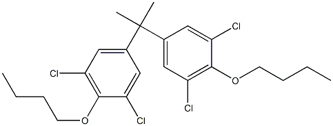 2,2-Bis(3,5-dichloro-4-butoxyphenyl)propane Struktur