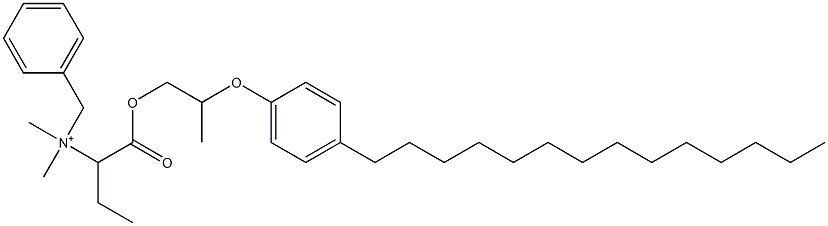 N,N-Dimethyl-N-benzyl-N-[1-[[2-(4-tetradecylphenyloxy)propyl]oxycarbonyl]propyl]aminium Struktur