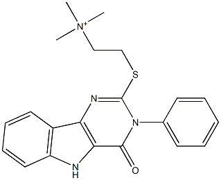 N,N,N-Trimethyl[2-[[[3,4-dihydro-3-phenyl-4-oxo-5H-pyrimido[5,4-b]indol]-2-yl]thio]ethyl]aminium Struktur