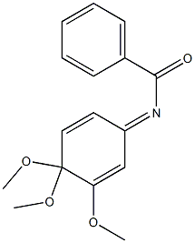 N-(3,4,4-Trimethoxy-2,5-cyclohexadienylidene)benzamide Struktur