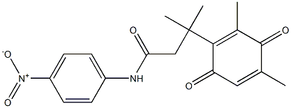 N-(4-Nitrophenyl)-3,3-dimethyl-3-(2,4-dimethyl-3,6-dioxo-1,4-cyclohexadienyl)propanamide Struktur