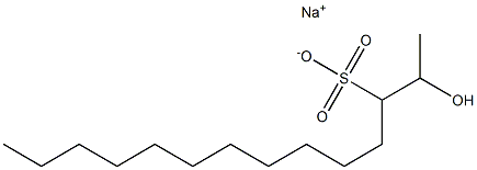 2-Hydroxytetradecane-3-sulfonic acid sodium salt Struktur