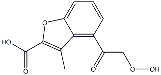 4-(Hydroperoxyacetyl)-3-methyl-2-benzofurancarboxylic acid Struktur