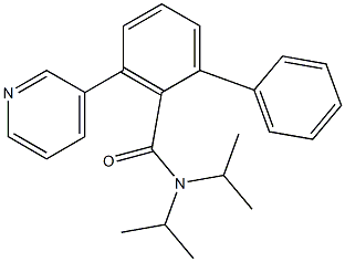 N,N-Diisopropyl-3-(3-pyridyl)-1,1'-biphenyl-2-carboxamide Struktur