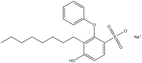 5-Hydroxy-6-octyl[oxybisbenzene]-2-sulfonic acid sodium salt Struktur