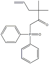 Diphenyl(3,3-dimethyl-2-oxo-5-hexenyl)phosphine oxide Struktur