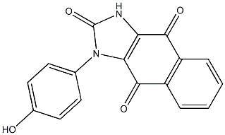 1-(4-Hydroxyphenyl)-1H-naphth[2,3-d]imidazole-2,4,9(3H)-trione Struktur