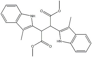 1,2-Bis(3-methyl-1H-indol-2-yl)ethane-1,2-dicarboxylic acid dimethyl ester Struktur