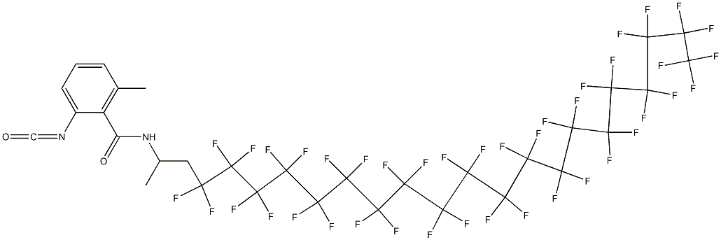 2-Isocyanato-6-methyl-N-[2-(hentetracontafluoroicosyl)-1-methylethyl]benzamide Struktur