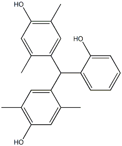 2-[Bis(2,5-dimethyl-4-hydroxyphenyl)methyl]phenol Struktur