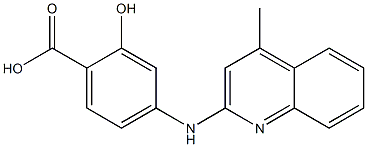 4-(4-Methyl-2-quinolylamino)salicylic acid Struktur