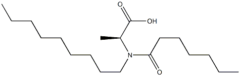 N-Heptanoyl-N-nonylalanine Struktur