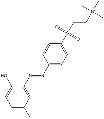 2-[p-(2-Hydroxy-5-methylphenylazo)phenylsulfonyl]ethyltrimethylaminium Struktur