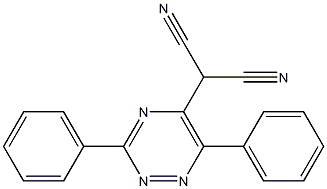 3,6-Diphenyl-1,2,4-triazine-5-malononitrile Struktur