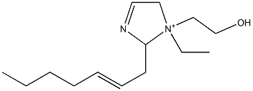 1-Ethyl-2-(2-heptenyl)-1-(2-hydroxyethyl)-3-imidazoline-1-ium Struktur