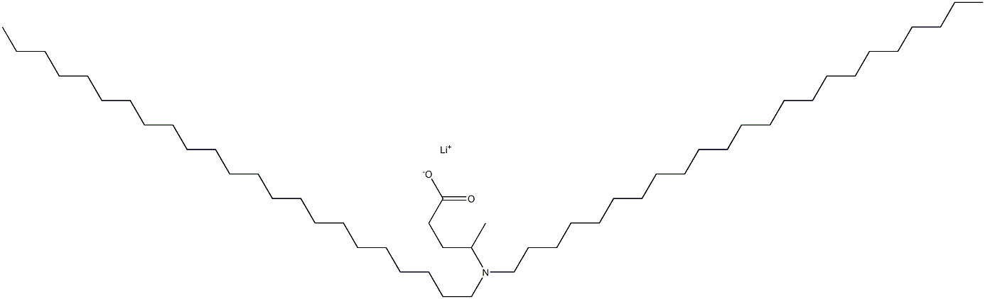 4-(Ditricosylamino)valeric acid lithium salt Struktur