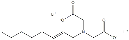 (2-Octenyl)iminodiacetic acid dilithium salt Struktur