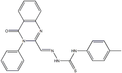 3-(Phenyl)-2-[[[(p-methylphenyl)amino]thiocarbonylamino]iminomethyl]quinazolin-4(3H)-one Struktur