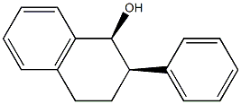 cis-2-Phenyl-1,2,3,4-tetrahydro-1-naphthol Struktur