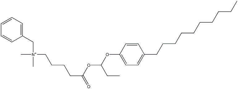 N,N-Dimethyl-N-benzyl-N-[4-[[1-(4-decylphenyloxy)propyl]oxycarbonyl]butyl]aminium Struktur