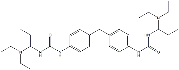 1,1'-Methylenebis(4,1-phenylene)bis[3-[1-(diethylamino)propyl]urea] Struktur