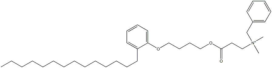 N,N-Dimethyl-N-benzyl-N-[2-[[4-(2-tetradecylphenyloxy)butyl]oxycarbonyl]ethyl]aminium Struktur