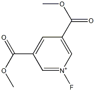 1-Fluoro-3,5-bis(methoxycarbonyl)pyridinium Struktur