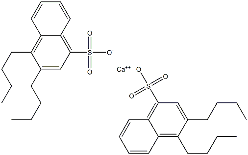 Bis(3,4-dibutyl-1-naphthalenesulfonic acid)calcium salt Struktur