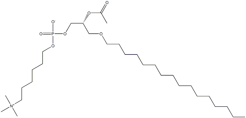 N,N,N-Trimethyl-6-[[[(R)-2-acetyloxy-4-oxaicosan-1-yloxy]phosphinato]oxy]hexan-1-aminium Struktur