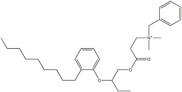 N,N-Dimethyl-N-benzyl-N-[2-[[2-(2-nonylphenyloxy)butyl]oxycarbonyl]ethyl]aminium Struktur