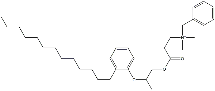 N,N-Dimethyl-N-benzyl-N-[2-[[2-(2-tridecylphenyloxy)propyl]oxycarbonyl]ethyl]aminium Struktur