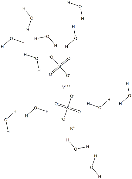 Potassium vanadium(III) sulfate dodecahydrate Struktur