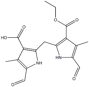 2,2'-Methylenebis(5-formyl-4-methyl-1H-pyrrole-3-carboxylic acid ethyl) ester Struktur