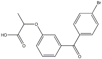 2-[m-(p-Bromobenzoyl)phenoxy]propionic acid Struktur