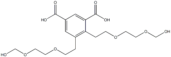 4,5-Bis(7-hydroxy-3,6-dioxaheptan-1-yl)isophthalic acid Struktur