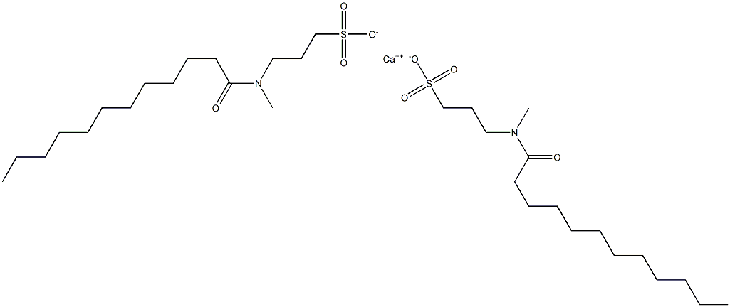 Bis[3-(N-lauroyl-N-methylamino)-1-propanesulfonic acid]calcium salt Struktur