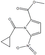 5-Nitro-1-(cyclopropylcarbonyl)-1H-pyrrole-2-carboxylic acid methyl ester Struktur