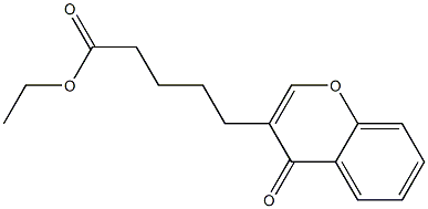 5-(4-Oxo-4H-1-benzopyran-3-yl)valeric acid ethyl ester Struktur