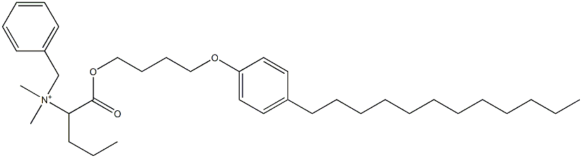 N,N-Dimethyl-N-benzyl-N-[1-[[4-(4-dodecylphenyloxy)butyl]oxycarbonyl]butyl]aminium Struktur