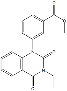 3-[(3-Ethyl-1,2,3,4-tetrahydro-2,4-dioxoquinazolin)-1-yl]benzoic acid methyl ester Struktur