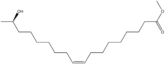 [Z,R,(-)]-17-Hydroxy-9-octadecenoic acid methyl ester Struktur