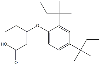 3-(2,4-Di-tert-pentylphenoxy)pentanoic acid Struktur