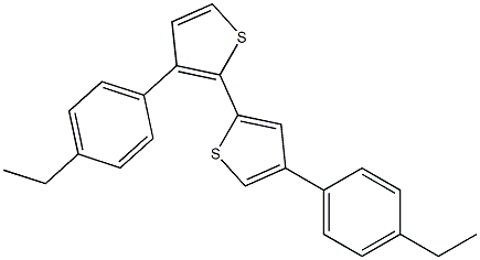 3,4'-Bis(4-ethylphenyl)-2,2'-bithiophene Struktur