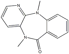 5,11-Dihydro-5,11-dimethyl-6H-pyrido[2,3-b][1,4]benzodiazepin-6-one Struktur