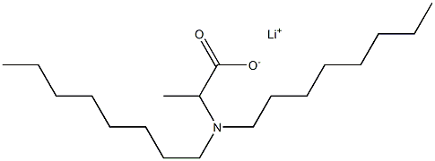 2-(Dioctylamino)propanoic acid lithium salt Struktur