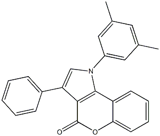 1-(3,5-Dimethylphenyl)-3-phenyl[1]benzopyrano[4,3-b]pyrrol-4(1H)-one Struktur